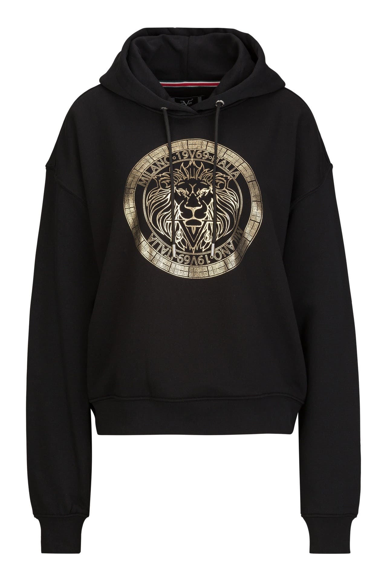 19V69-ITALIA Sweatshirt Kara S Big Lion Black/Gold, Bild 1