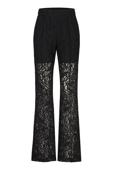 19V69-ITALIA Stoffhose Lilliana Lace Black Flared