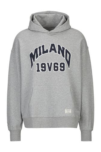 19V69-ITALIA Hoodie QUENTINO COLLEGE Grey Melange