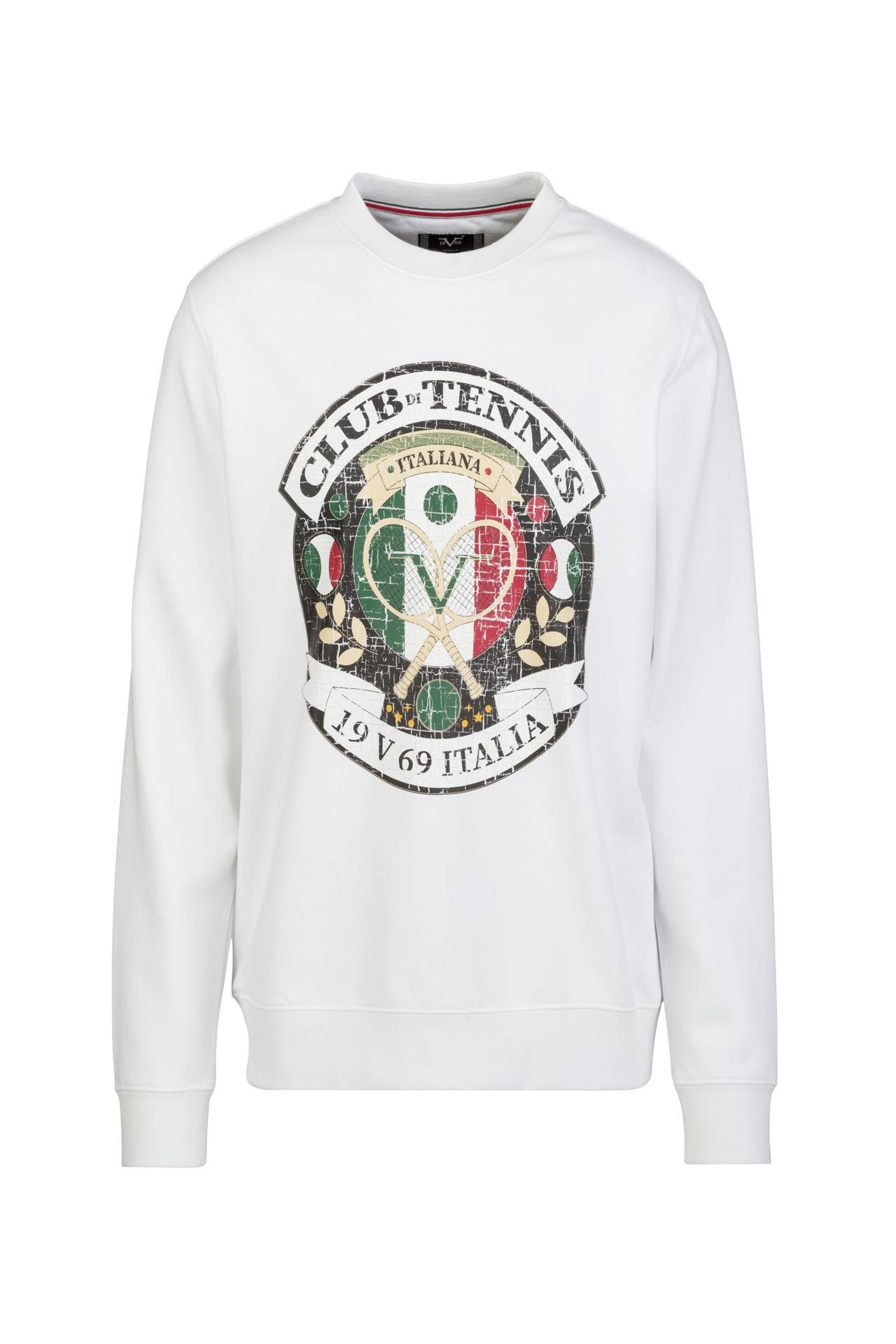 19V69-ITALIA Sweatshirt NICO TENNIS WHITE, Bild 1