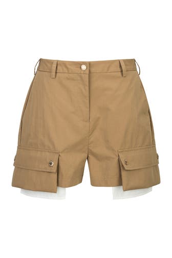 19V69-ITALIA Short CARALINA Dark Khaki Straight