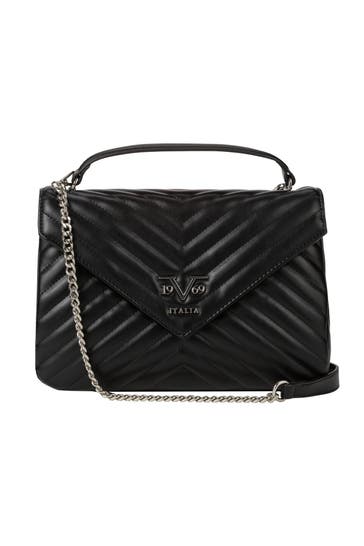 19V69-ITALIA Umhängetasche BELLA L SILVER Black