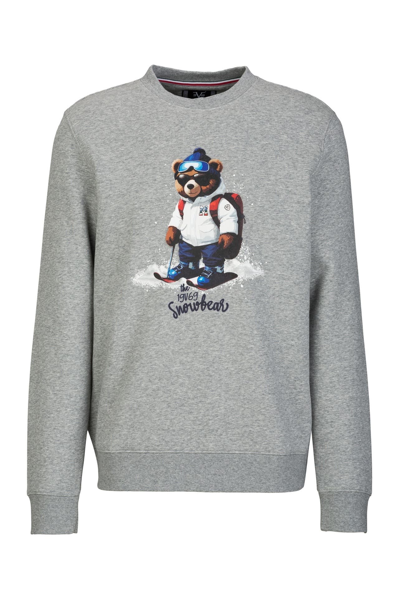 19V69-ITALIA Sweatshirt Nico Snowbear Grey Melange, Bild 1
