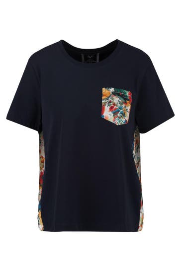 19V69-ITALIA T-Shirt TABITHA FLOWER NAVY