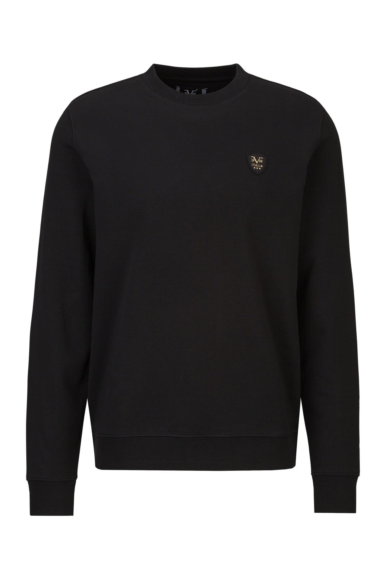 19V69-ITALIA Sweatshirt NICO PATCH Black, Bild 1