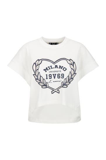 19V69-ITALIA T-Shirt BEPPA COLLEGE Cream