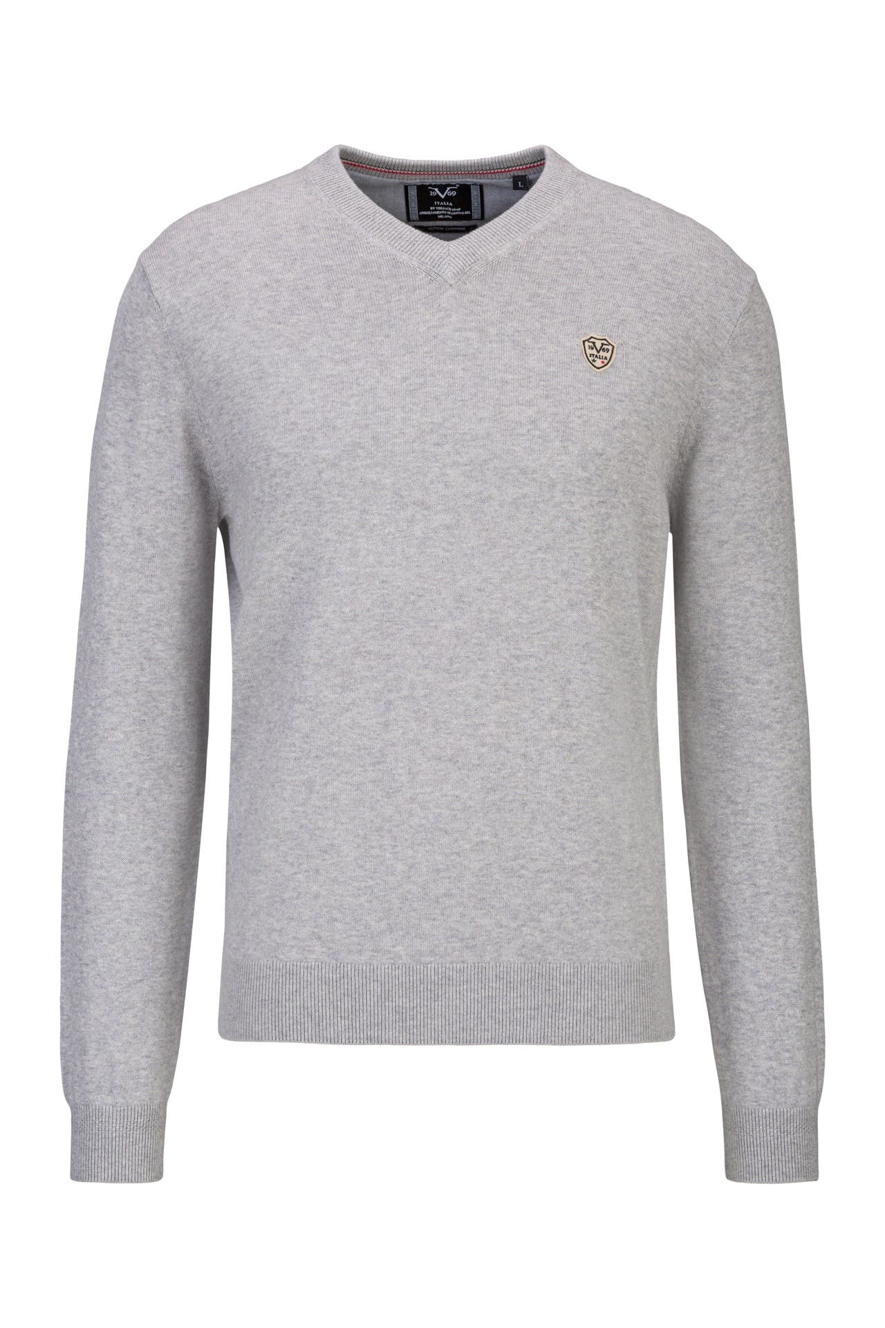 19V69-ITALIA Pullover Gino Grey Melange, Bild 1