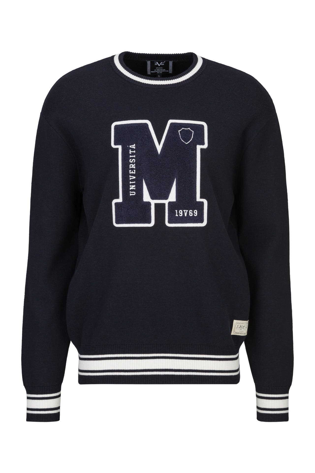 19V69-ITALIA Pullover ANTEO COLLEGE Navy, Bild 1