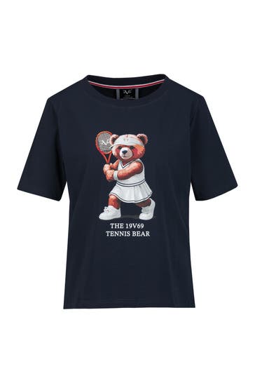 19V69-ITALIA T-Shirt BELLARA TENNIS BEAR Navy