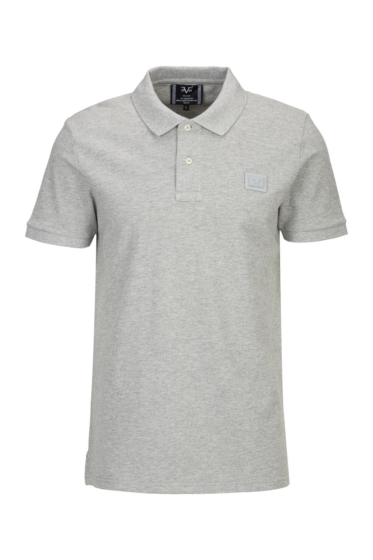 19V69-ITALIA Polo-Shirt EMILIO MP GREY MELANGE, Bild 1