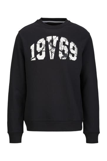 19V69-ITALIA Sweatshirt Nico 19V69 Print Black