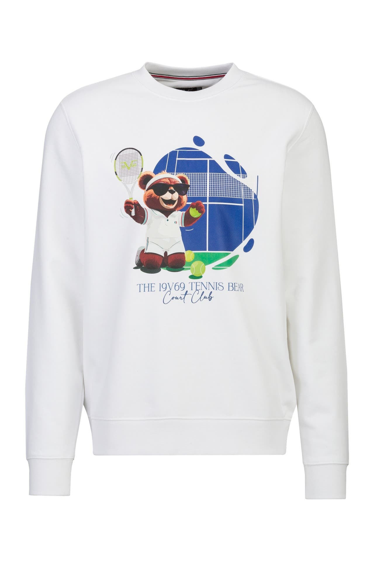 19V69-ITALIA Sweatshirt NICO TENNIS White, Bild 1