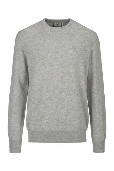 19V69-ITALIA Pullover Clint Embro Light Grey Melange