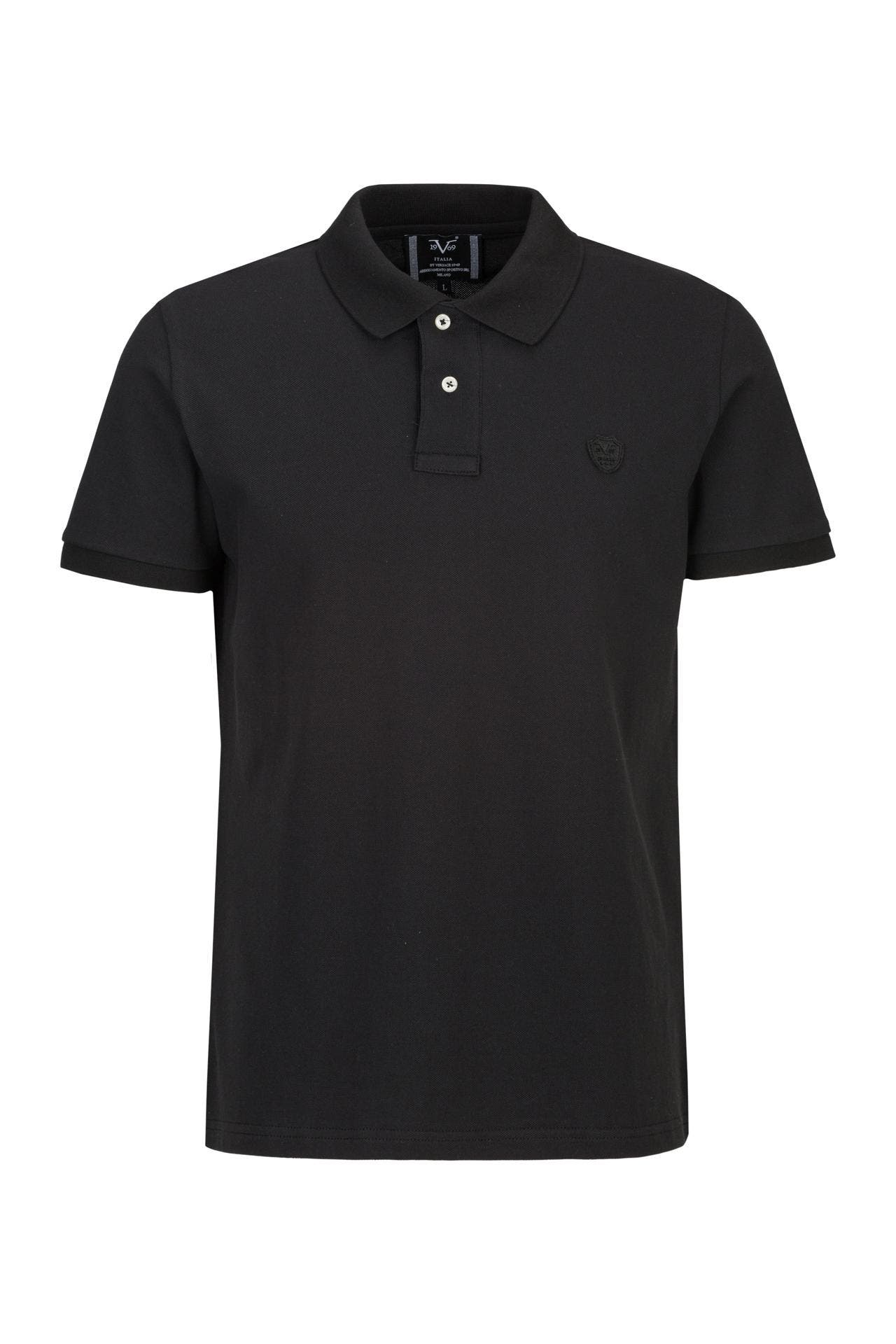 19V69-ITALIA Polo-Shirt EMILIO ITALIANO BLACK, Bild 1