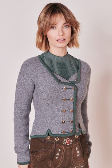 KRÜGER Strickjacke grau