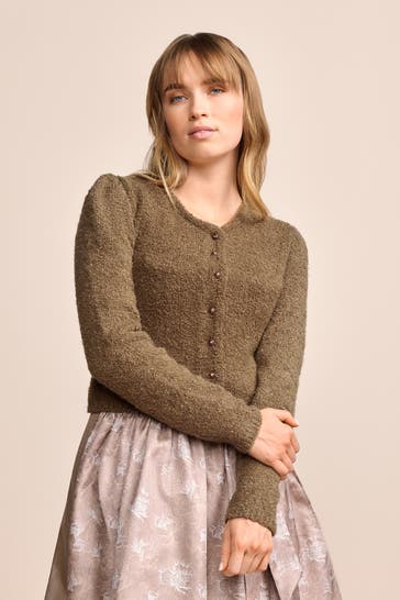 KRÜGER Strickjacke oliv