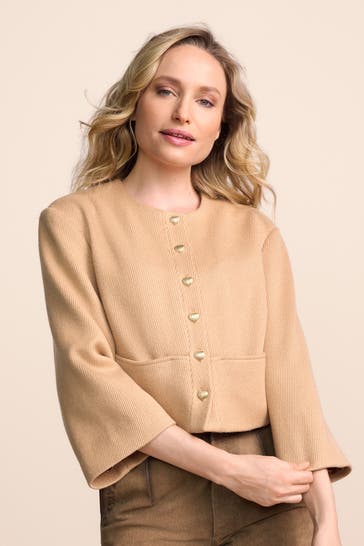 KRÜGER Strickjacke braun