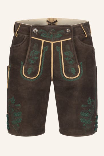 KRÜGER Lederhose braun