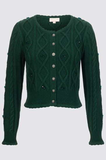KRÜGER Strickjacke grün