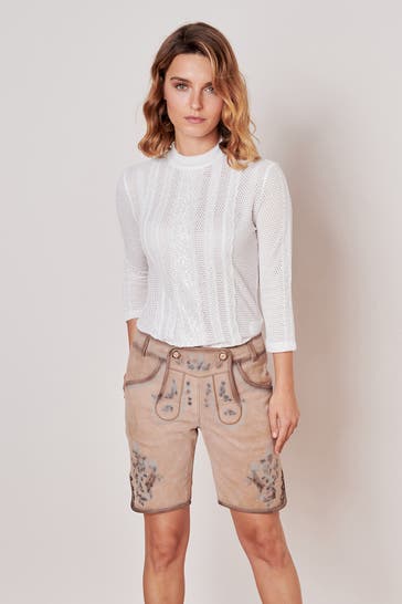 KRÜGER Lederhose beige