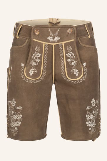 KRÜGER Lederhose braun