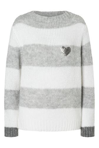 MORE & MORE Pullover grau/ecru