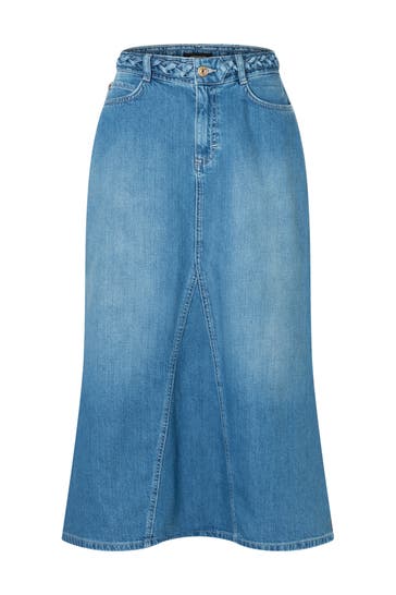 MORE & MORE Maxirock light blue denim