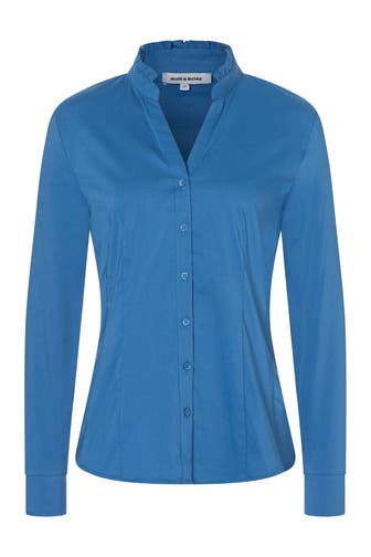 MORE & MORE Casual-Bluse winterblue