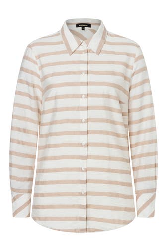 MORE & MORE Casual-Bluse woven melange stripe
