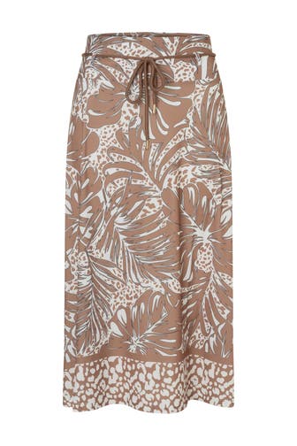 MORE & MORE Maxirock leaf print