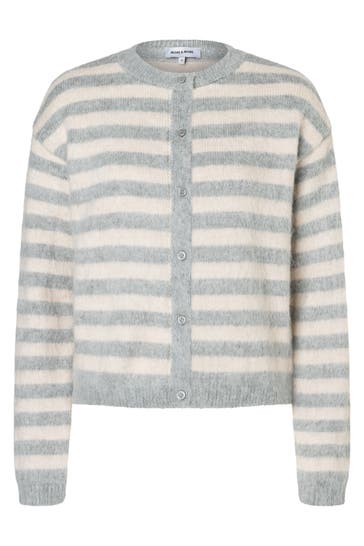 MORE & MORE Strickjacke grau/ecru