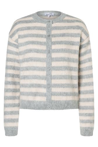 MORE & MORE Strickjacke grau/ecru