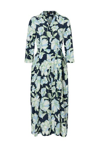 MORE & MORE Casual-Kleid floral print ink blue fond