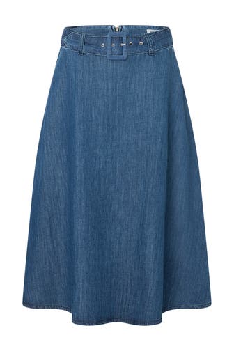 MORE & MORE Midirock middle blue denim