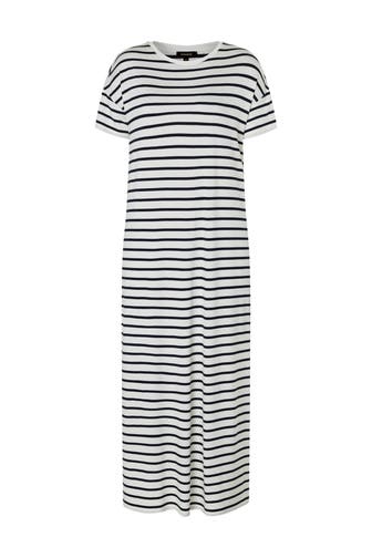 MORE & MORE Casual-Kleid jersey stripe wide off white with ink blue