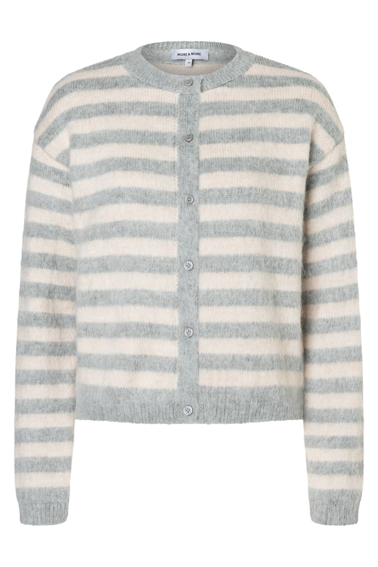 MORE & MORE Strickjacke grau/ecru, Bild 1