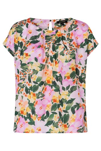 MORE & MORE Casual-Bluse painted flowers print