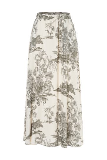 MORE & MORE Midirock twotone jungle print