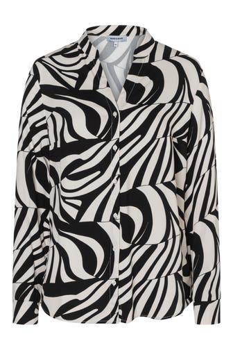 MORE & MORE Casual-Bluse black/offwhite