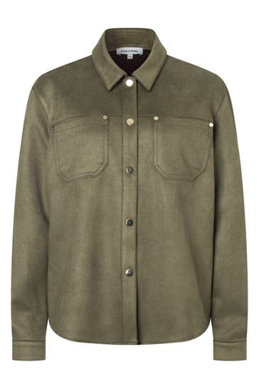 MORE & MORE Casual-Bluse olive leaf