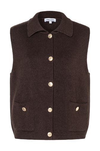 MORE & MORE Weste espresso brown