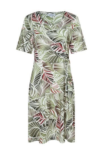 MORE & MORE Casual-Kleid leaves print