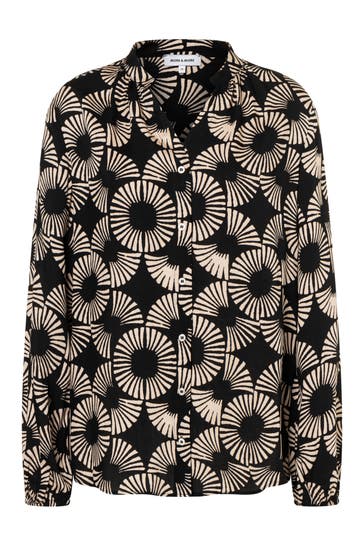 MORE & MORE Casual-Bluse black/beige