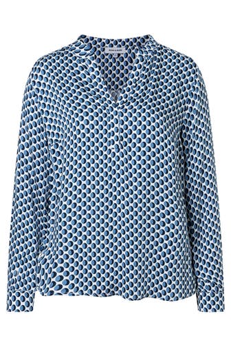 MORE & MORE Casual-Bluse threetone print blue