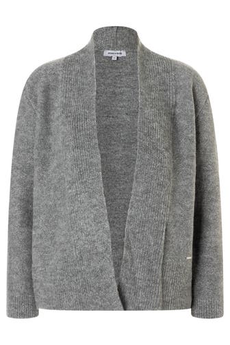 MORE & MORE Strickjacke warm grey melange