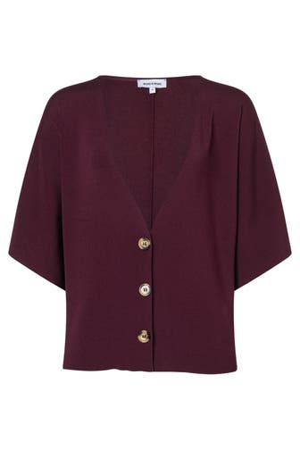 MORE & MORE Strickjacke ruby orchid