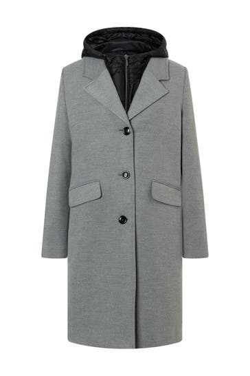 MORE & MORE Mantel warm grey melange