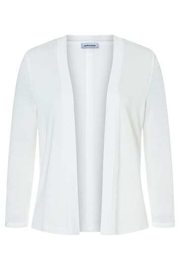 MORE & MORE Sweatjacke offwhite