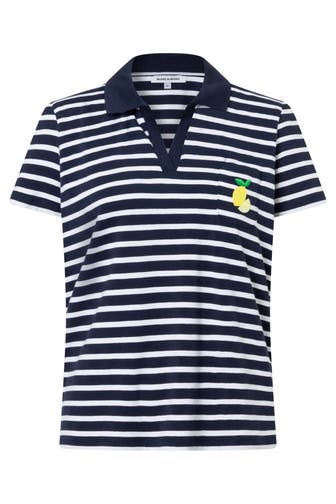 MORE & MORE T-Shirt marine/white