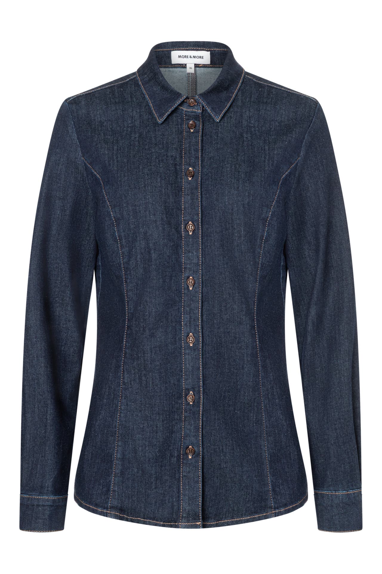 MORE & MORE Casual-Bluse dark blue denim, Bild 1